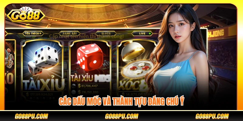 Những cột mốc phát triển nổi bật của GO88