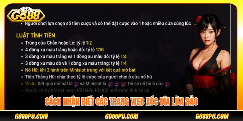 Dấu hiệu nhận biết website xóc đĩa online không uy tín